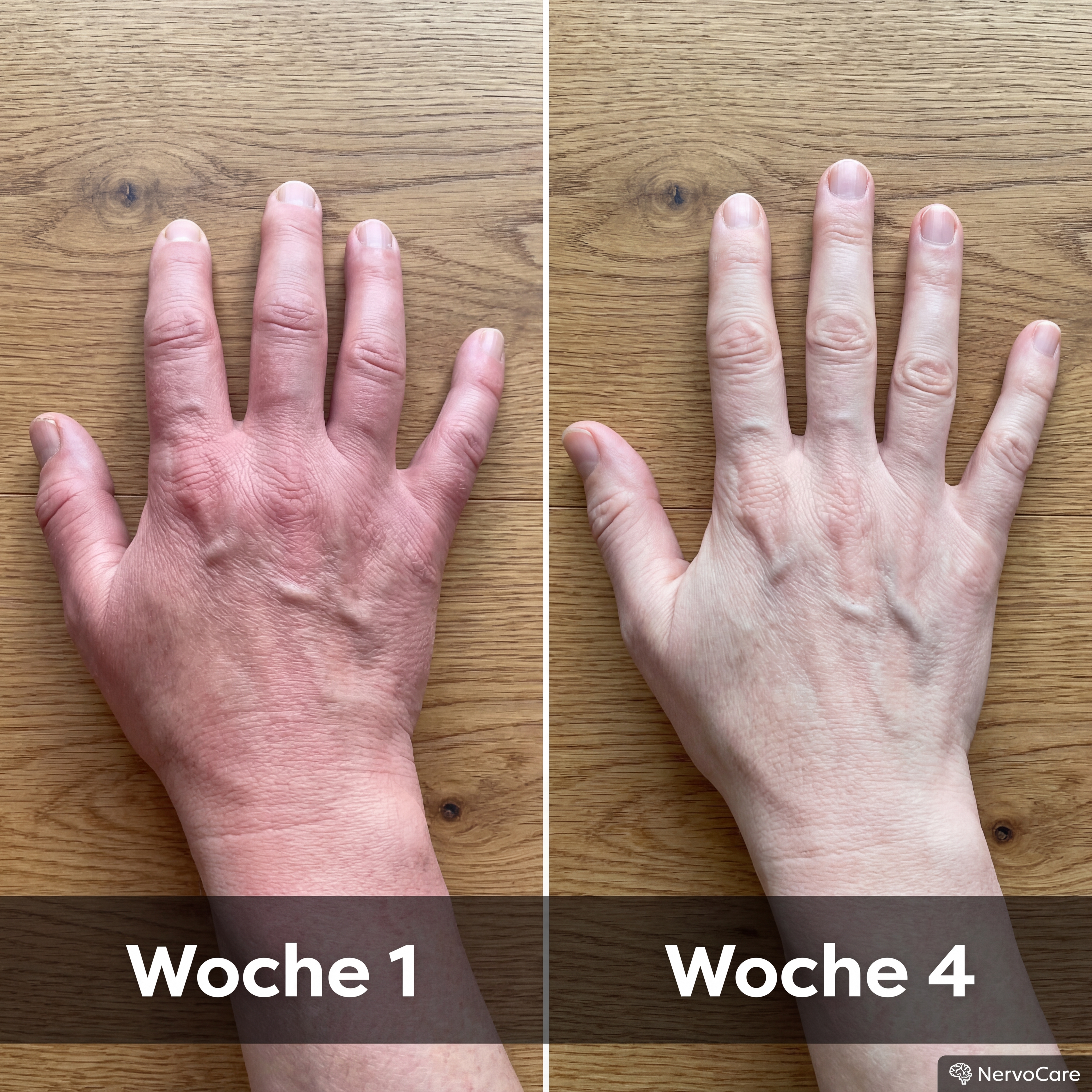 Vorher Woche 1 vs Nachher Woche 4